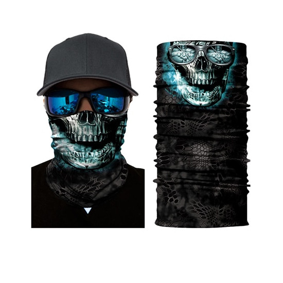 Šátek Modrá lebka