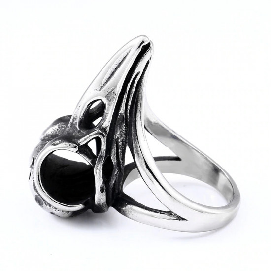 Prsten Vikingové - Lebka vrány (chirurgická ocel)