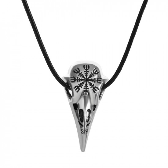 Náhrdelník Vikingové - Lebka havrana