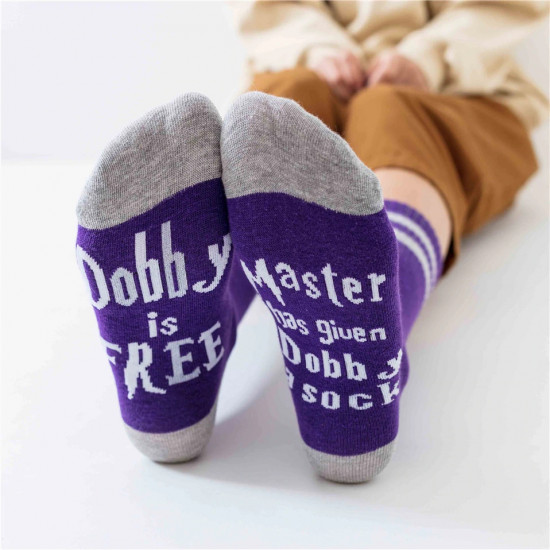 Ponožky Harry Potter - Dobby je volný (fialové)