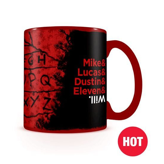 Hrnek Stranger Things - R, U, N  - měnící se