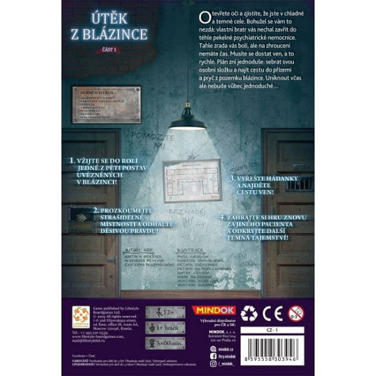 Desková hra Útěk z blázince