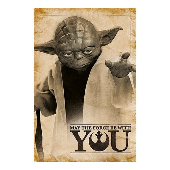Plakát Star Wars - Yoda: May The Force Be With You