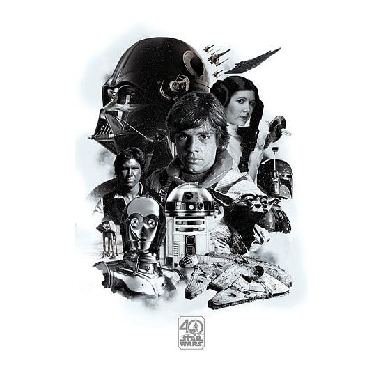 Plakát Star Wars - 40th Anniversary (Montage)