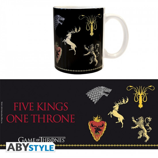 Hrnek Hra o Trůny (Game of Thrones) - znaky rodů