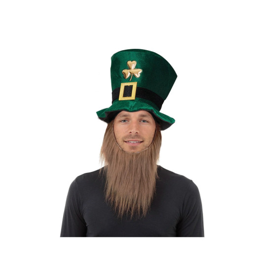 Klobouk Leprechaun s vousy