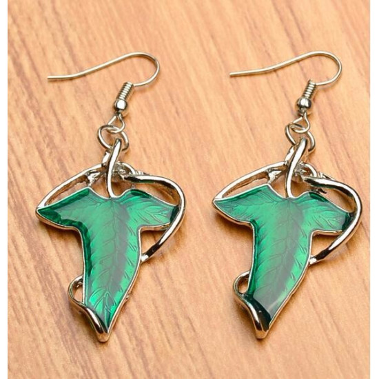 Pán prstenů Lorienský lístek náušnice