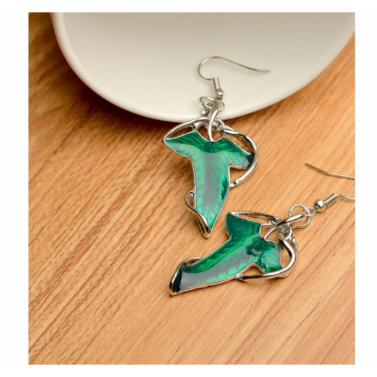 Pán prstenů Lorienský lístek náušnice