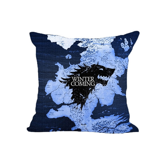 Polštáře Game of Thrones (Hra o Trůny) - Winter Is Coming (modrý)