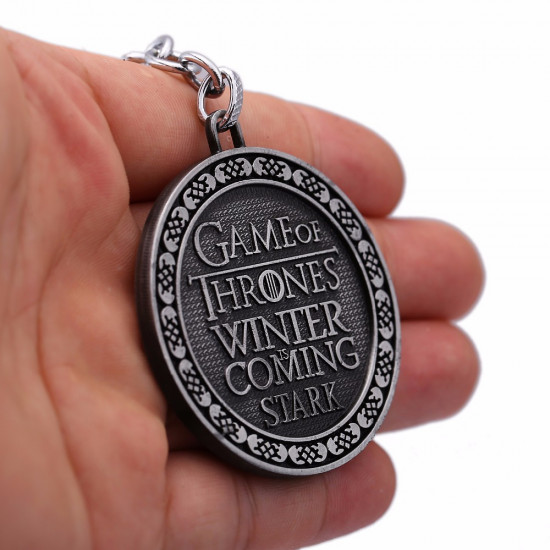 Klíčenka Game of Thrones (Hra o trůny) - Greyjoy mince (stříbrná)
