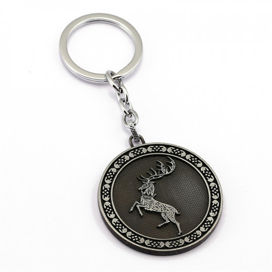 Klíčenka Game of Thrones (Hra o trůny) - Baratheon mince (stříbrná)
