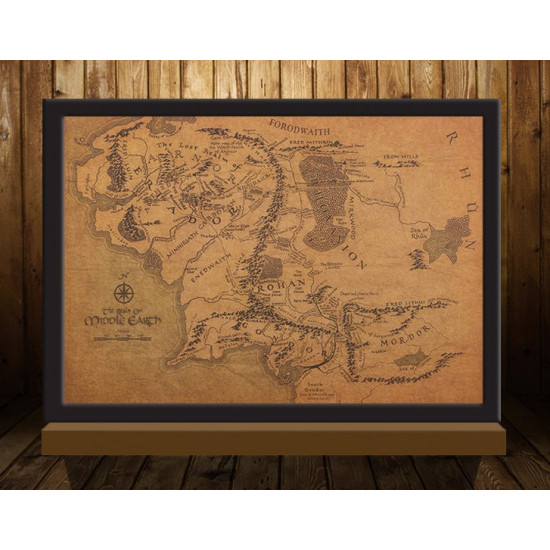 Mapa Středozemě - Pán prstenů ( (The Lord of the Rings)