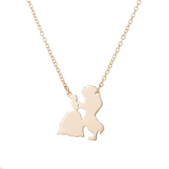 Náhrdelník zlatý -  Kráska a zvíře