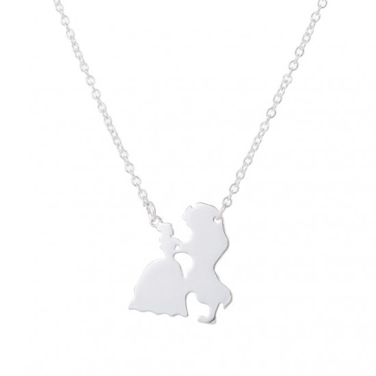 Náhrdelník stříbrný - Kráska a zvíře