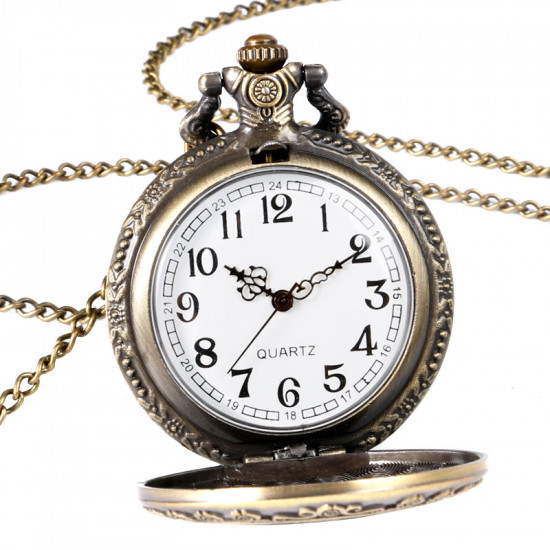 Kapesní hodinky - Alenka v říši divů (Alice in Wonderland) bronzové