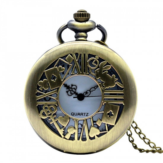 Kapesní hodinky - Alenka v říši divů (Alice in Wonderland) retro