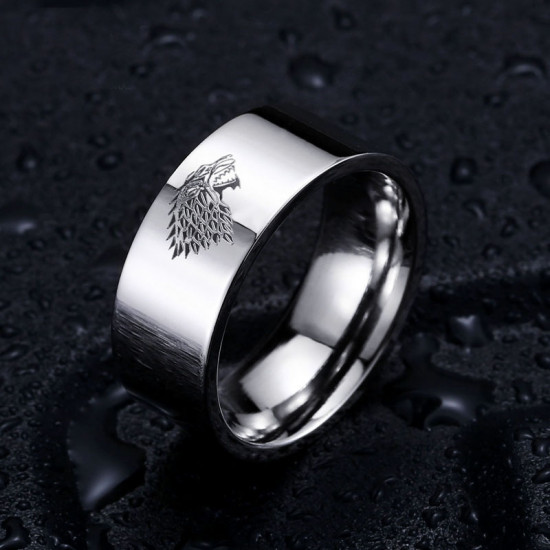 Prsten Game of Thrones (Hra o trůny) - Stark (stříbrný)