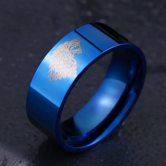 Prsten Game of Thrones (Hra o trůny) - Stark (modrý)