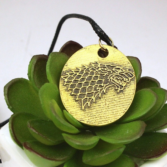 Řetízek Game of Thrones (Hra o trůny) - Stark zlatý