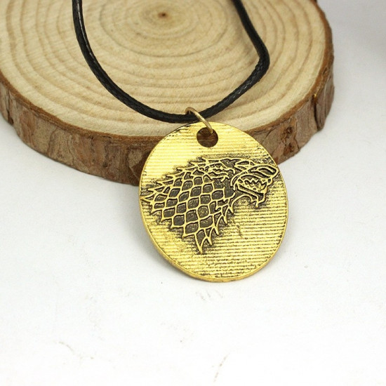 Řetízek Game of Thrones (Hra o trůny) - Stark zlatý