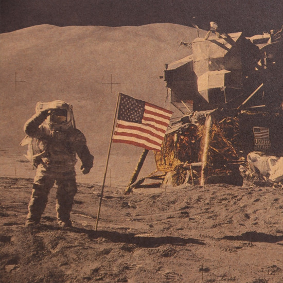 Plakát Muž na Měsíci v New York Times