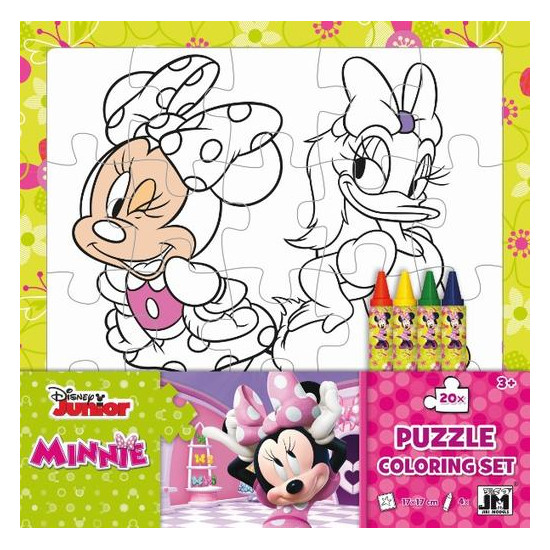 Omal. puzzle s voskovkami Minnie