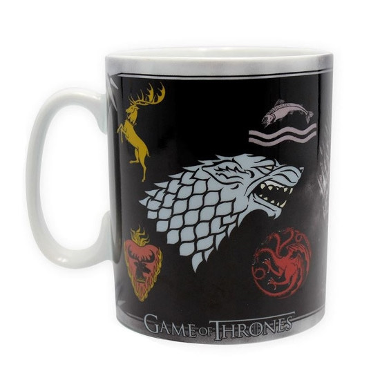 Hrnek Hra o Trůny (Game of Thrones) - znaky rodů - velký