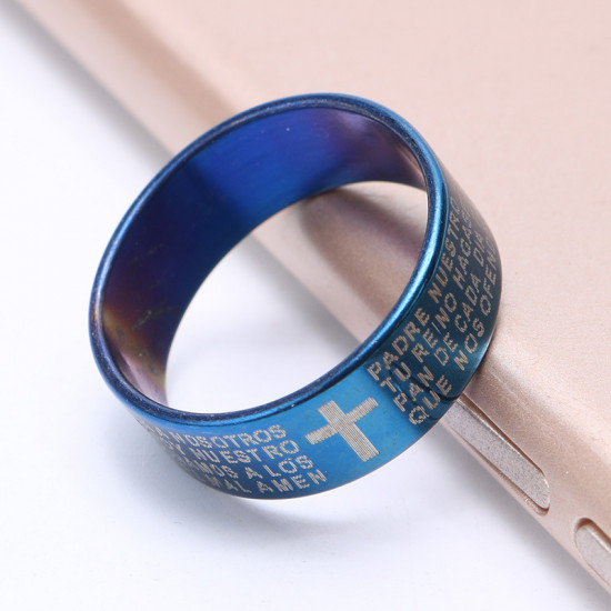 Prsten Království Nebeské (Bible) - modrý