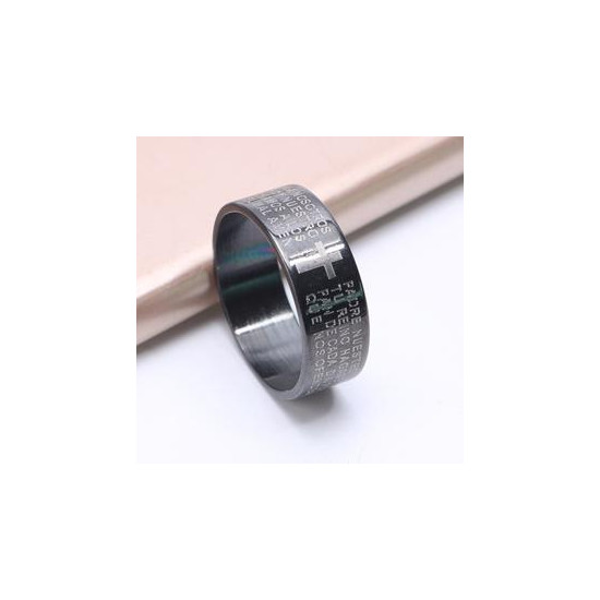 Prsten Království Nebeské (Bible) - černý