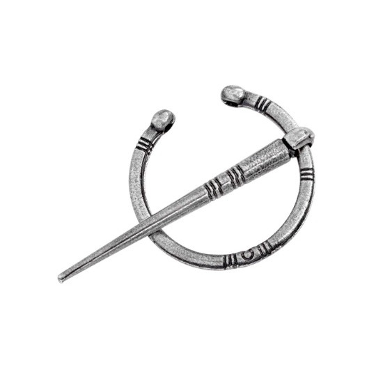 Brož Vikingové - kulatá (stříbro)