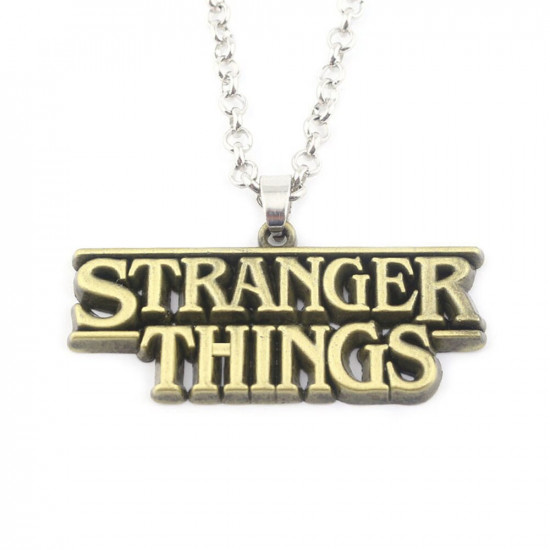 Řetízek Stranger Things - Zlatá ( logo)