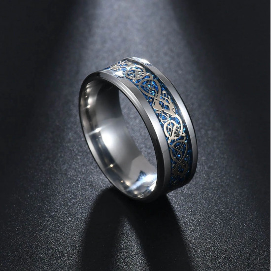 Prsten - Dračí kámen (světle modrý)