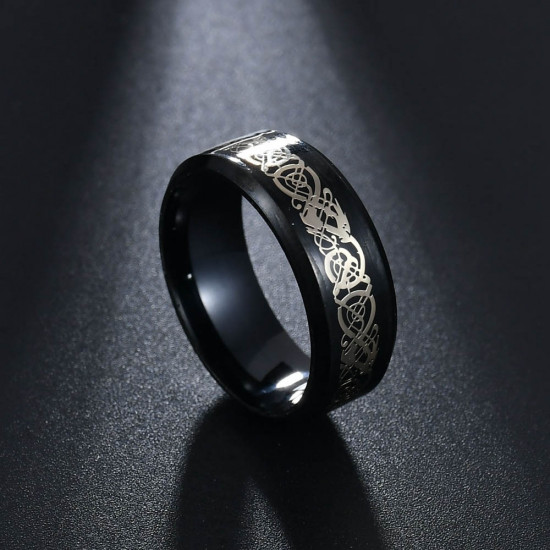 Prsten - Dračí kámen (černý)