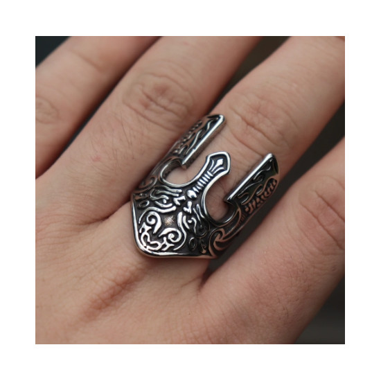 Prsten - Vikingská helma (chirurgická ocel)