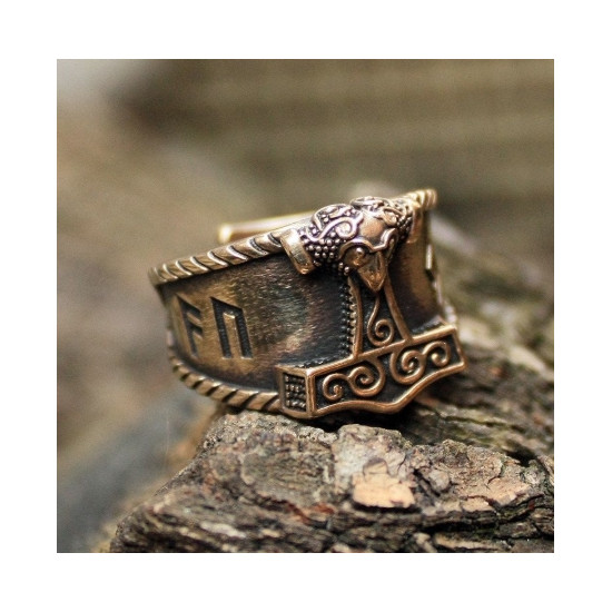 Prsten Vikingové - Kladivo 2 barvy (chirurgická ocel)