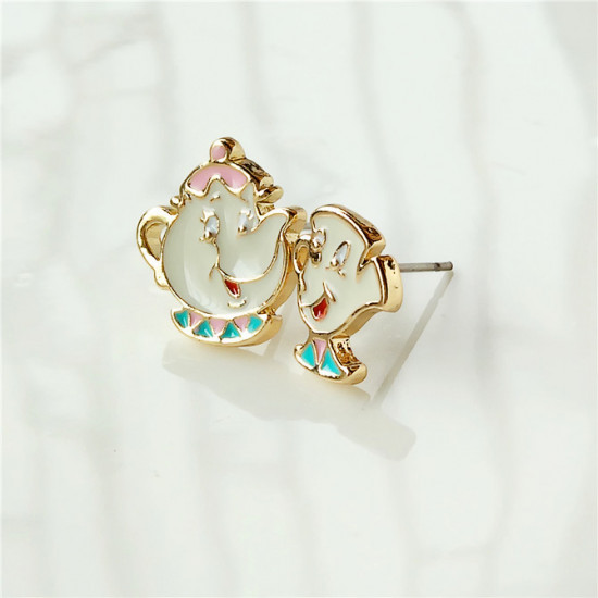 Náušnice Kráska a Zvíře